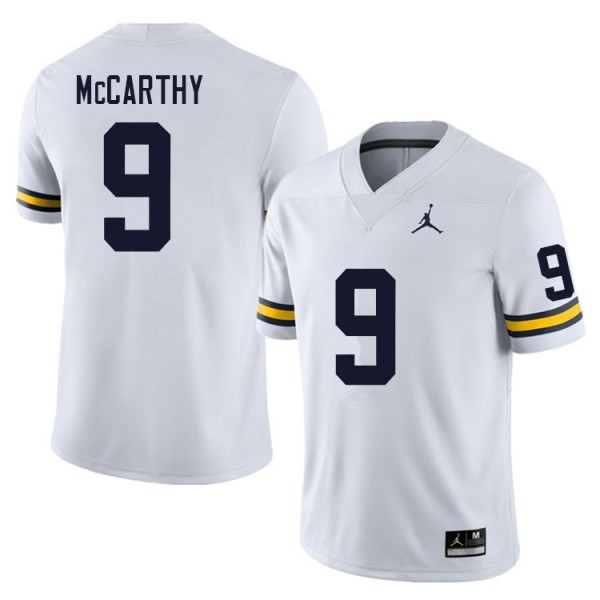 Michigan #9 Mens J.J. McCarthy Jersey White NCAA College Football